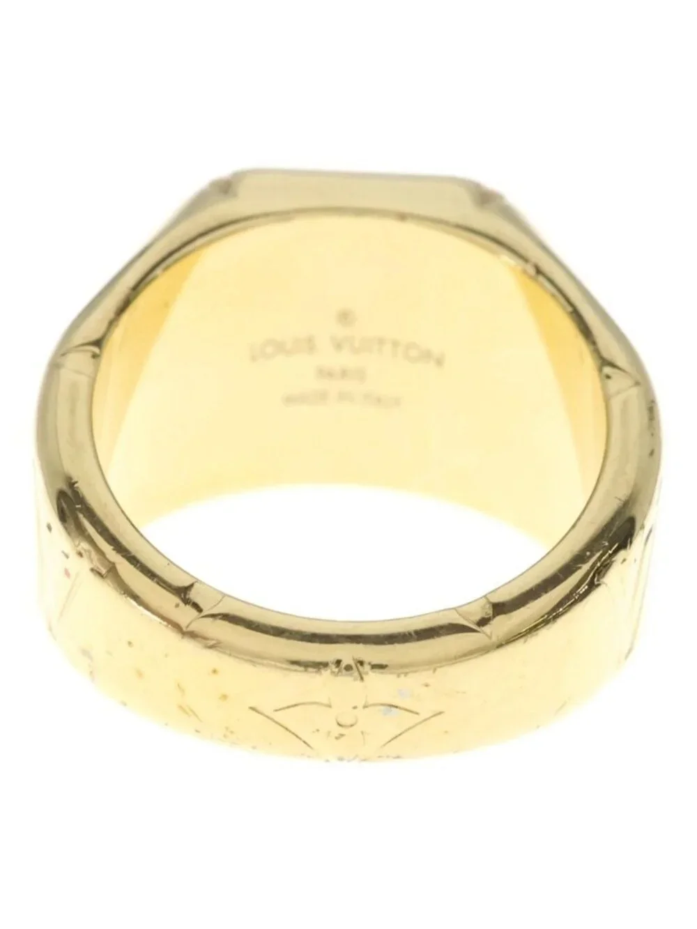 Louis Vuitton Signet Ring Monogram Gold
